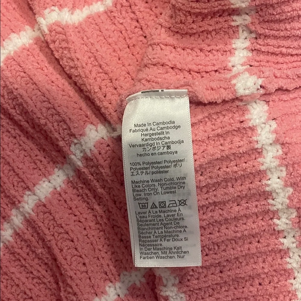 J. Crew Pink‎ and White Striped Sweater